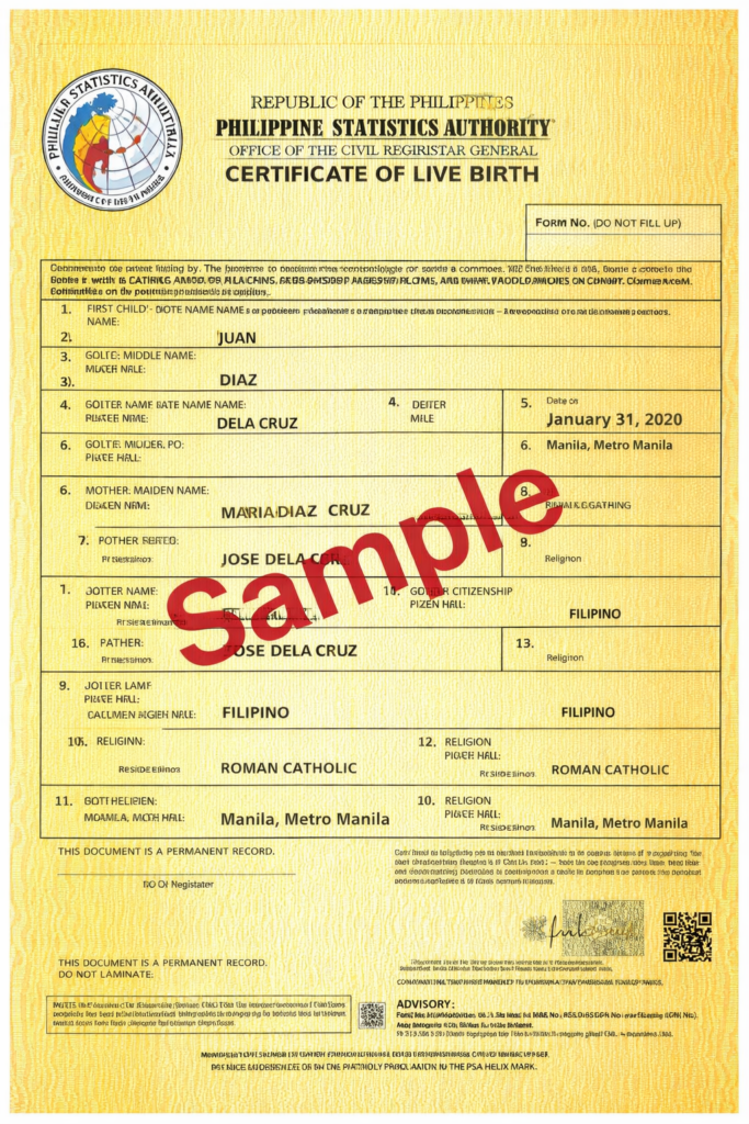PSA Birth Certificate Online Philippines