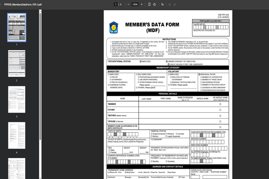 Pag-IBIG MDF Form Online Registration Philippines 2026 (Easy Step-by-Step Guide)